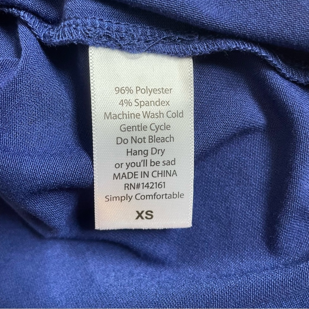 LuLaRoe XS Randy Blue and Gray Short Sleeve Tee - Picture 4 of 5
